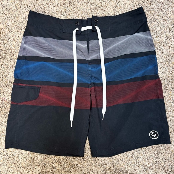Ezekiel Men's Black and‎ Blue Swim Shorts - Picture 1 of 5
